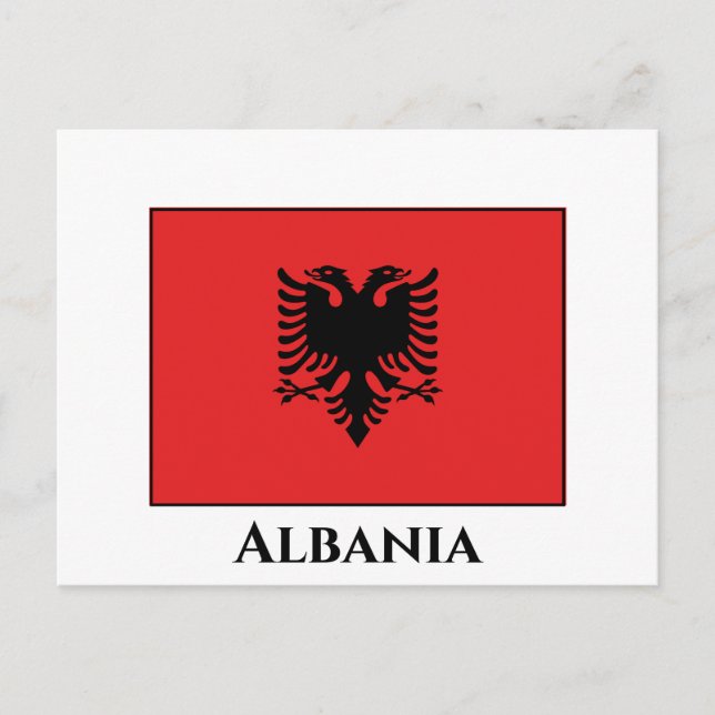 Carte Postale Drapeau albanais (Devant)