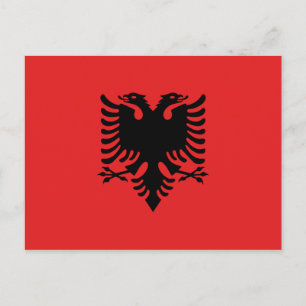 Carte Postale Drapeau albanais patriotique