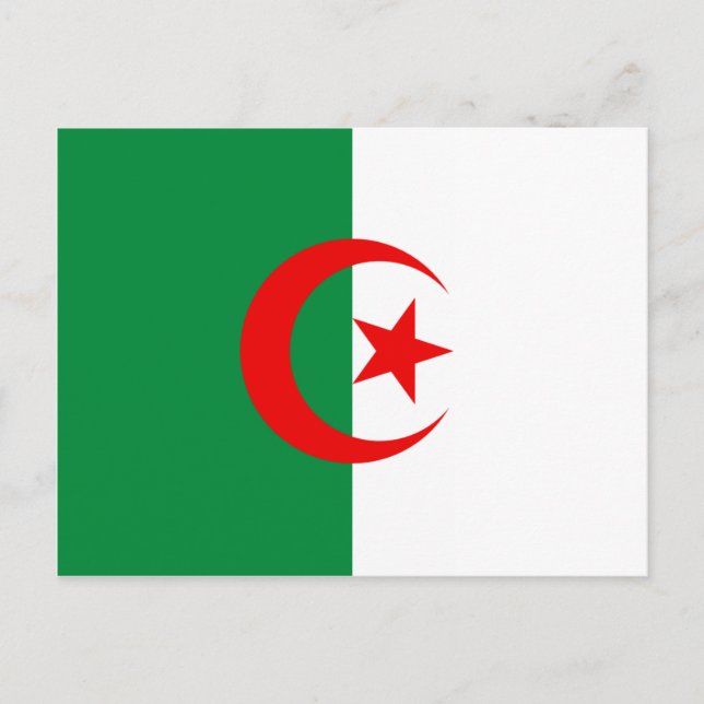 Carte Postale Drapeau algérien (Devant)