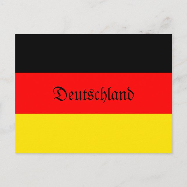 Carte Postale Drapeau Allemagne Deutschland (Devant)