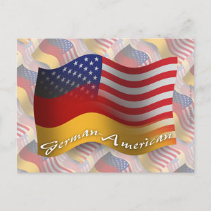 Carte Postale Drapeau allemand-américain