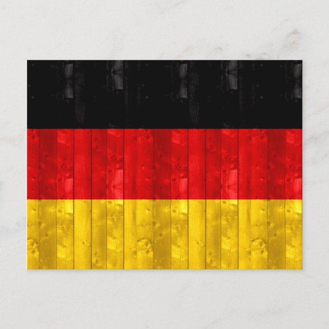 Carte Postale Drapeau allemand en bois (Devant)