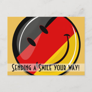 Carte Postale Drapeau allemand souriant