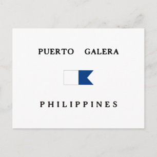 Carte Postale Drapeau Alpha de Puerto Galera Philippines
