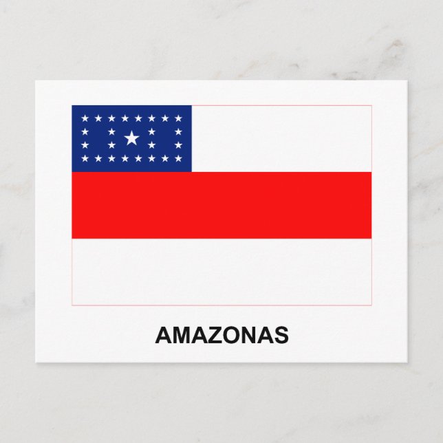 Carte Postale Drapeau Amazonas, Brésil (Devant)