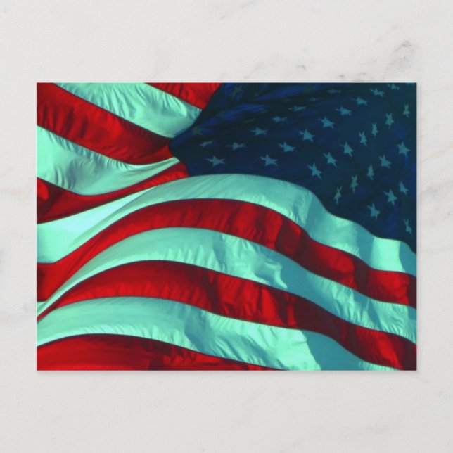 Carte Postale Drapeau américain (Devant)