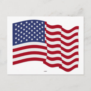 Carte Postale Drapeau américain