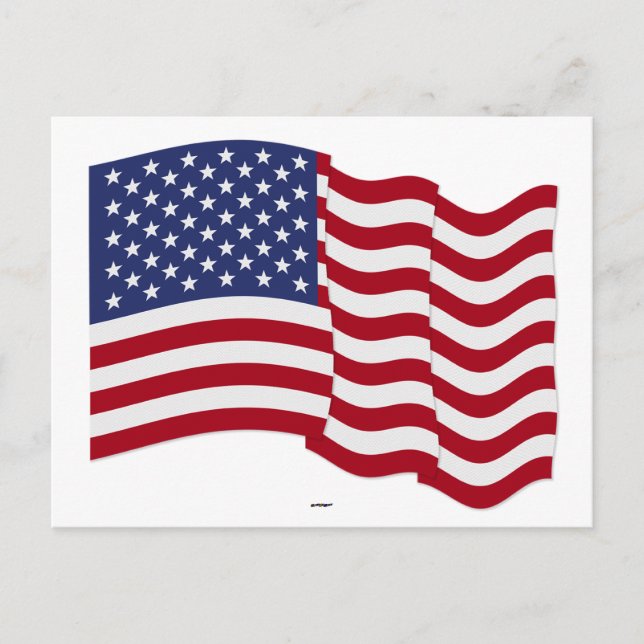 Carte Postale Drapeau américain (Devant)