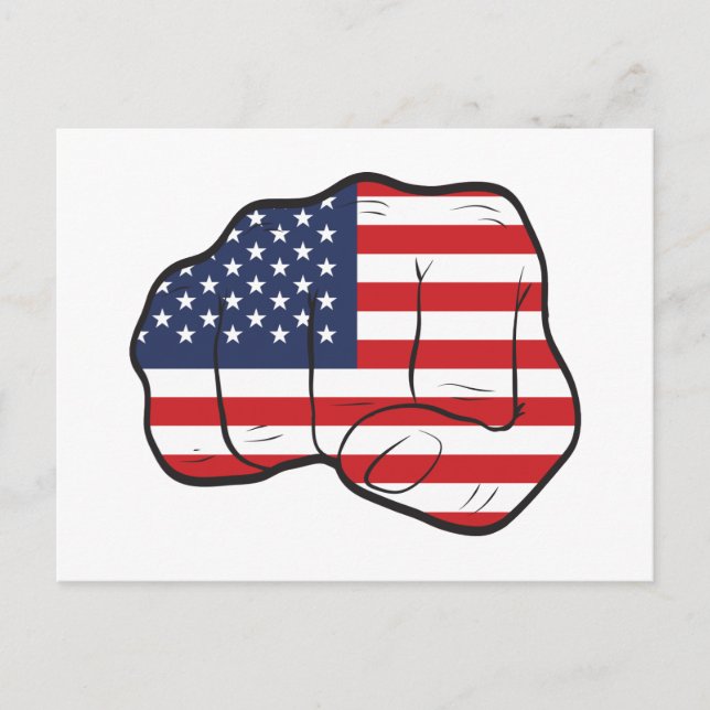 Carte Postale Drapeau américain (Devant)