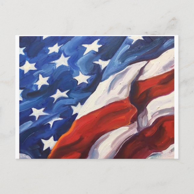 Carte Postale Drapeau américain (Devant)