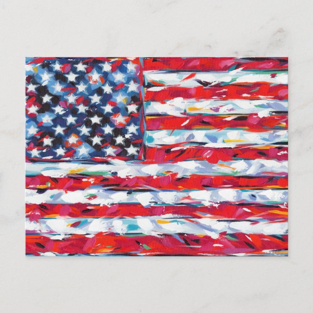 Carte Postale Drapeau américain (Devant)