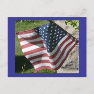 Carte postale drapeau américain