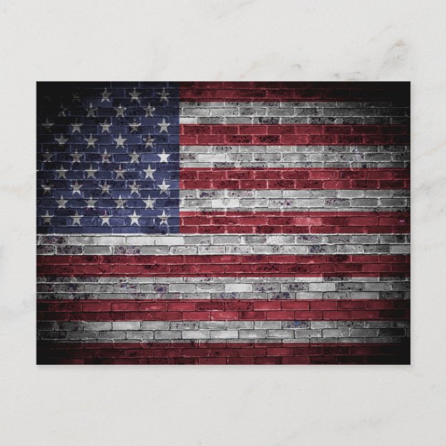 Carte Postale Drapeau américain. (Devant)