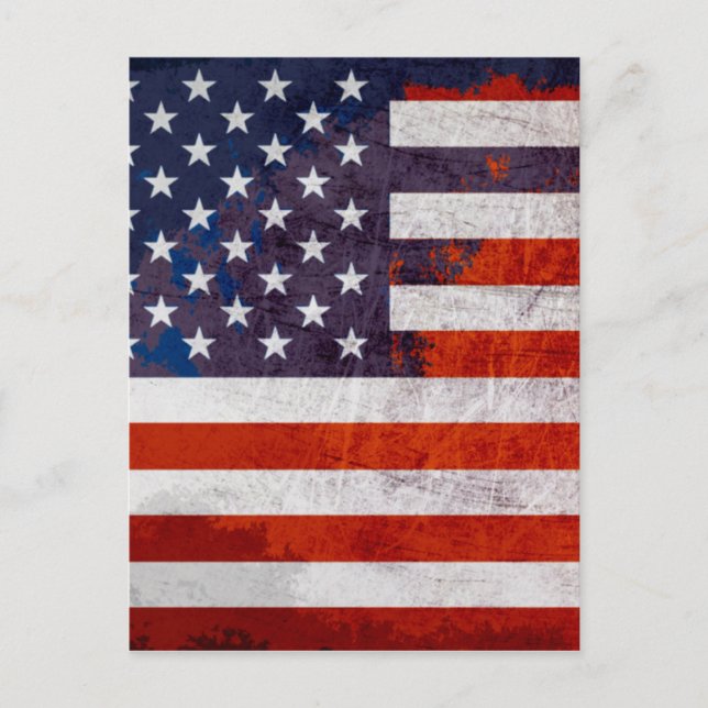 Carte Postale Drapeau américain (Devant)