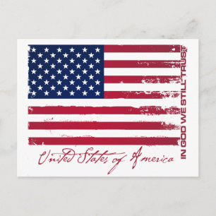 Carte Postale Drapeau américain