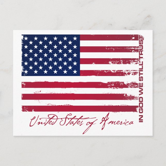 Carte Postale Drapeau américain (Devant)