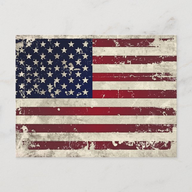 Carte Postale Drapeau américain (Devant)