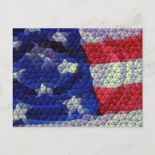 Carte Postale Drapeau américain