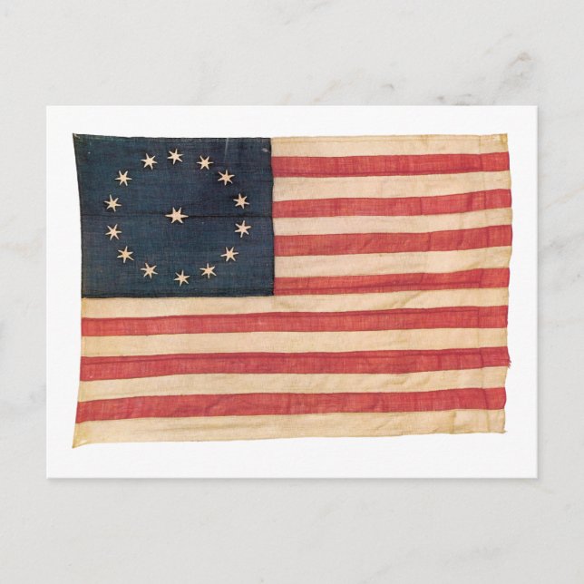 Carte Postale Drapeau américain avec 15 étoiles (Devant)