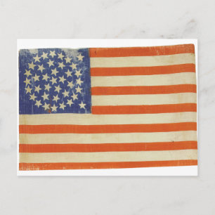 Carte Postale Drapeau américain avec 38 étoiles