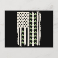 Drapeau américain avec trèfles pour la Saint-Patri