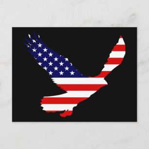 Carte Postale Drapeau américain Bald Eagle
