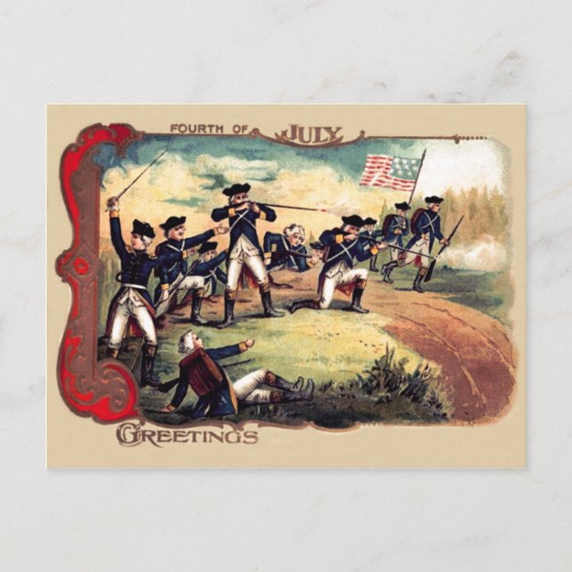 Carte Postale Drapeau américain de guerre révolutionnaire (Devant)