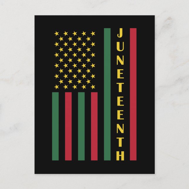 Carte Postale Drapeau américain de la 10ème Fête de la Liberté (Devant)