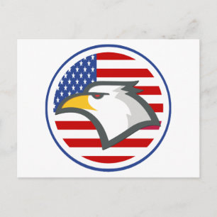 Carte Postale Drapeau américain de l'aigle
