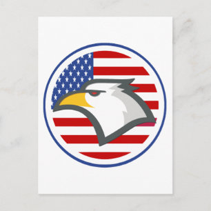 Carte Postale Drapeau américain de l'aigle