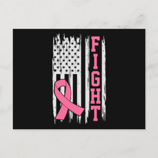Carte Postale Drapeau américain de sensibilisation au cancer