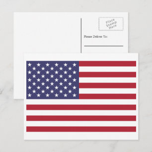 Carte Postale Drapeau américain, Drapeau des États-Unis