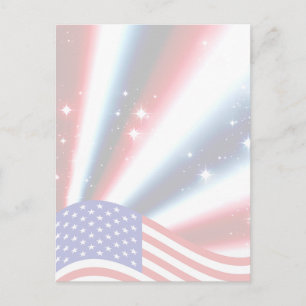 Carte Postale drapeau américain éclat de fierté