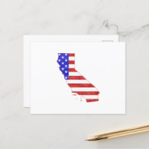 Drapeau américain en forme de Californie Patriotiq