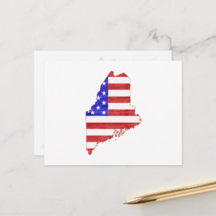 Carte Postale Drapeau américain en forme de drapeau patriotique 