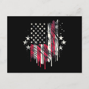 Carte Postale Drapeau Américain Hommes États-Unis Tout-Petit Dra