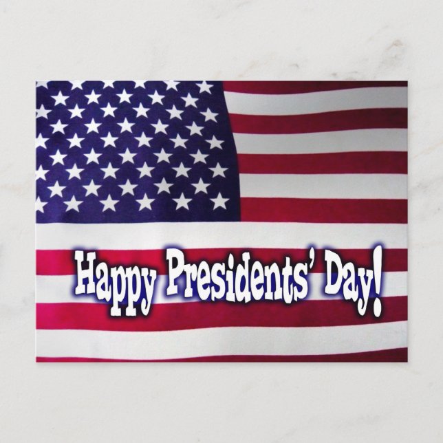 Carte postale Drapeau Américain Joyeux de la Journ (Devant)