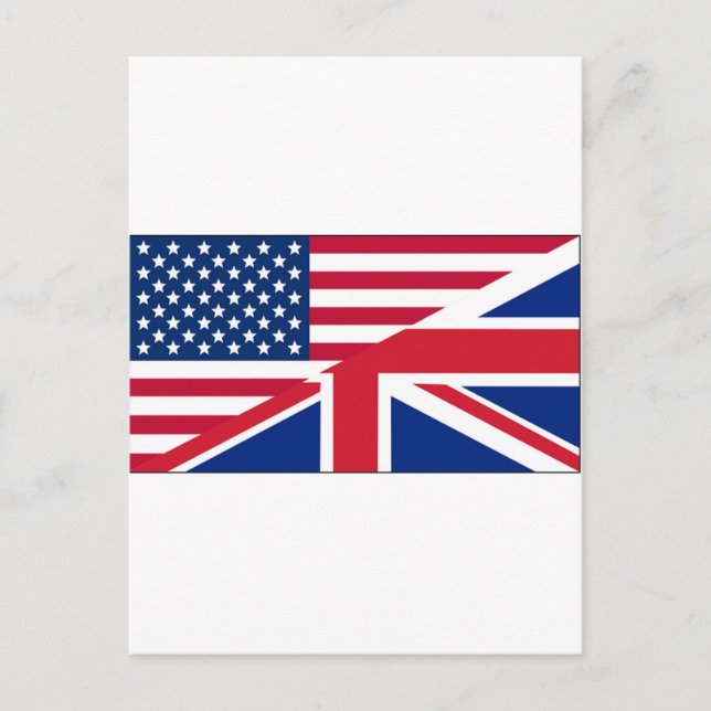 Carte Postale Drapeau américain motif étoiles rayures Union Jack (Devant)