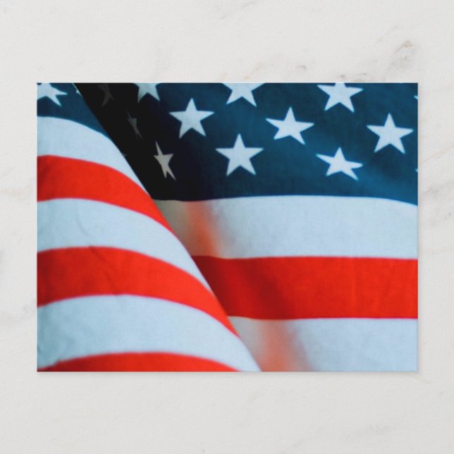 Carte Postale Drapeau américain rouge blanc et bleu (Devant)