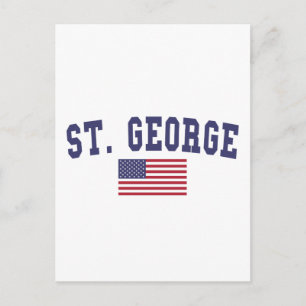 Carte Postale Drapeau américain St. George