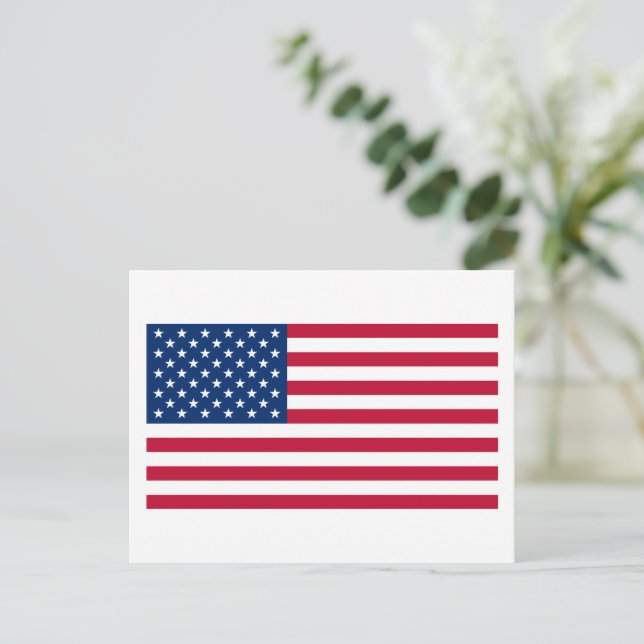 Carte Postale Drapeau Américain USA (Debout devant)