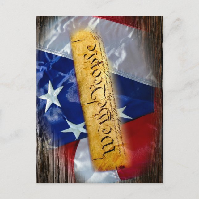 Carte Postale Drapeau Américain We The People (Devant)