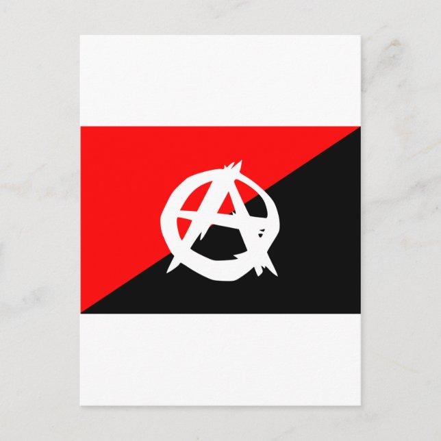 Carte Postale Drapeau anarchiste avec un symbole (Devant)
