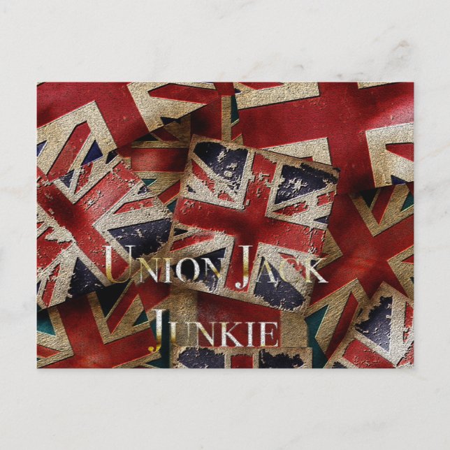 Carte Postale Drapeau anglais rétro Union jack (Devant)