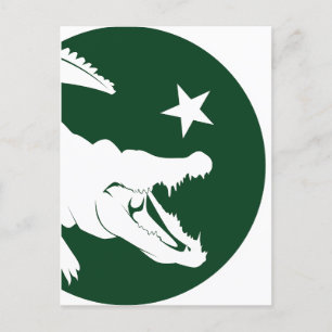Carte Postale Drapeau animal national pakistanais Crocodile