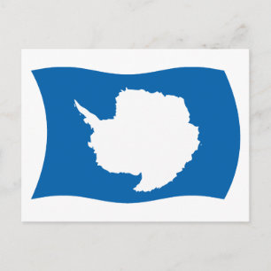 Carte postale Drapeau Antarctique