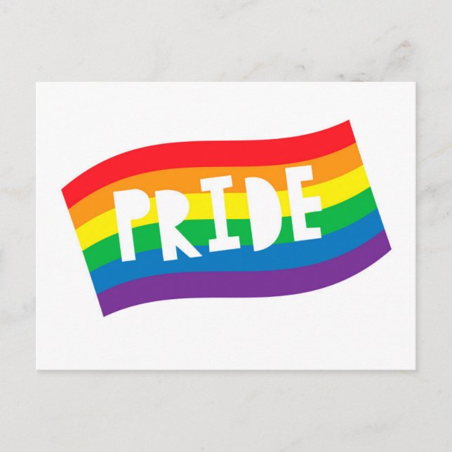 Carte Postale Drapeau arc-en-ciel (Devant)