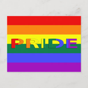 Carte Postale Drapeau arc-en-ciel LGBT Pride