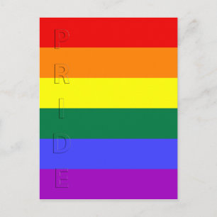 Carte Postale Drapeau arc-en-ciel LGBT Pride