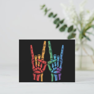 Carte Postale Drapeau arc-en-ciel LGBTQ de la fierté gay de la m